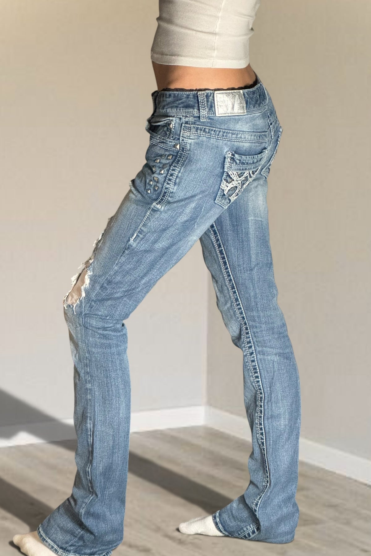 Lågmidjade jeans stl: S