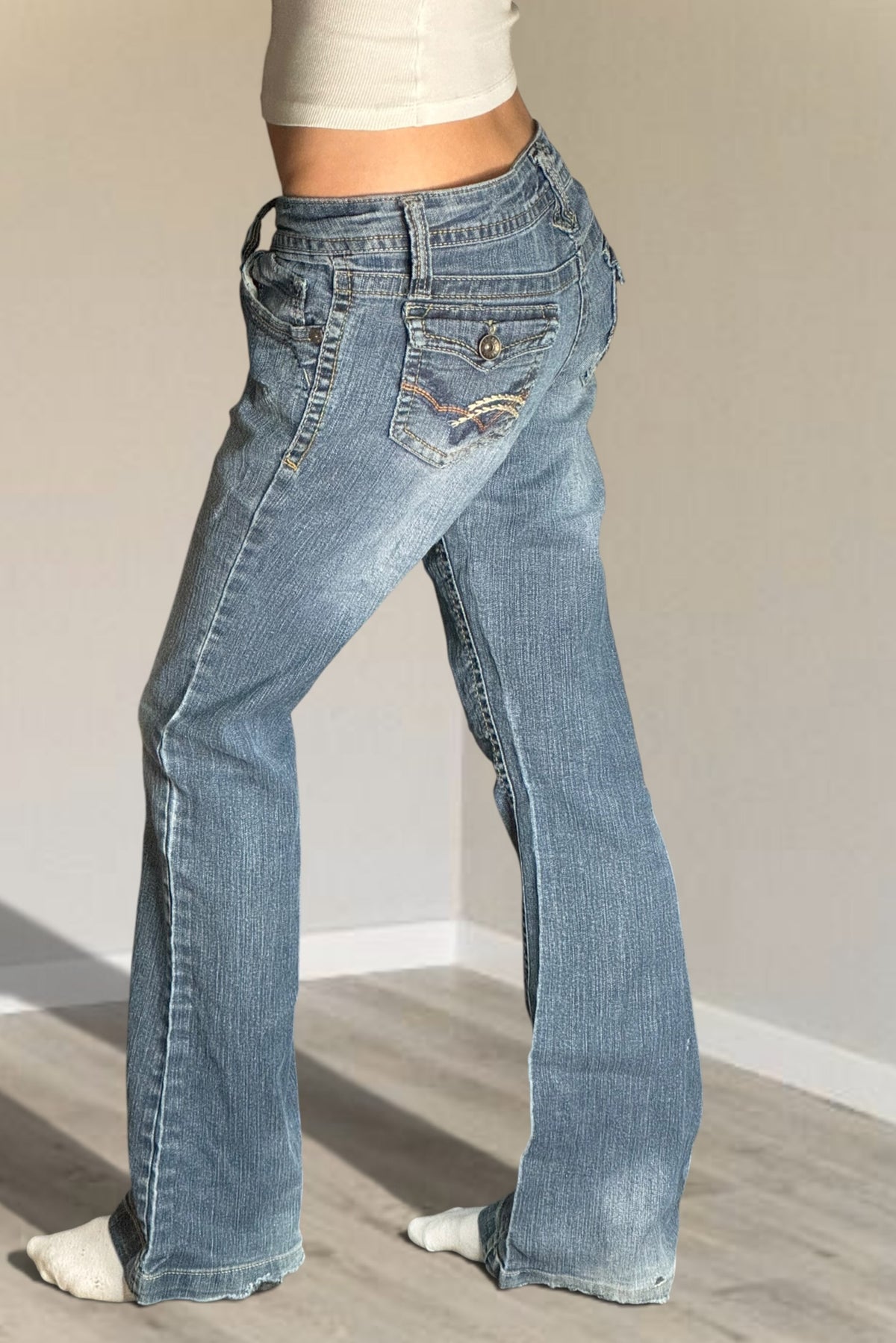 Lågmidjade jeans stl: S