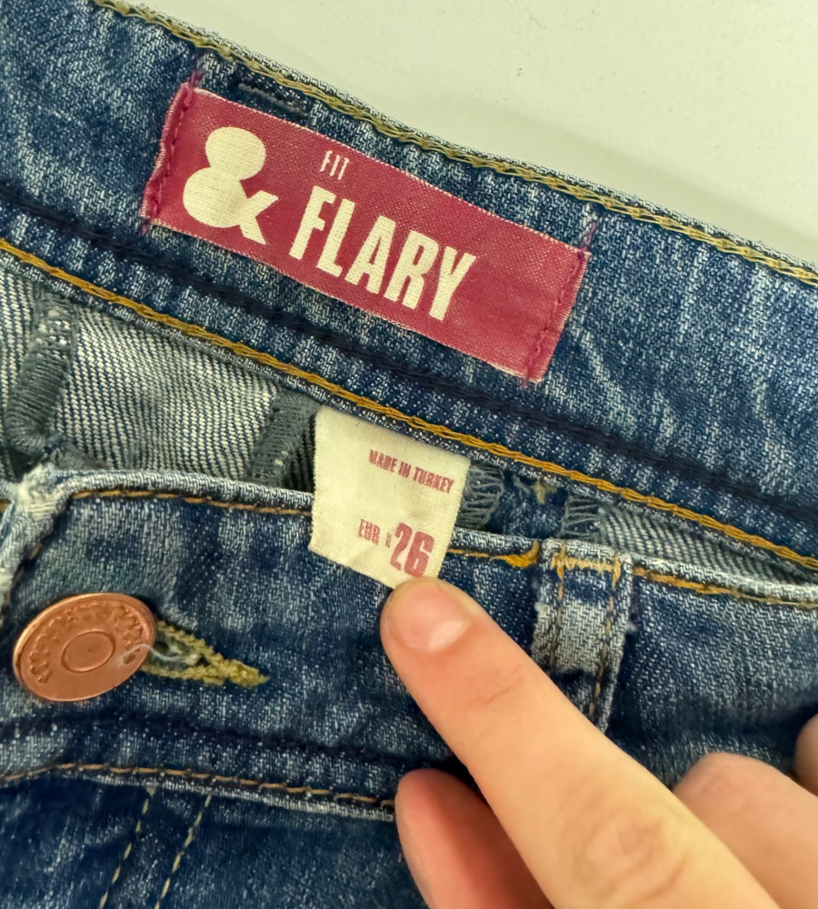 Lågmidjade jeans–stl: S