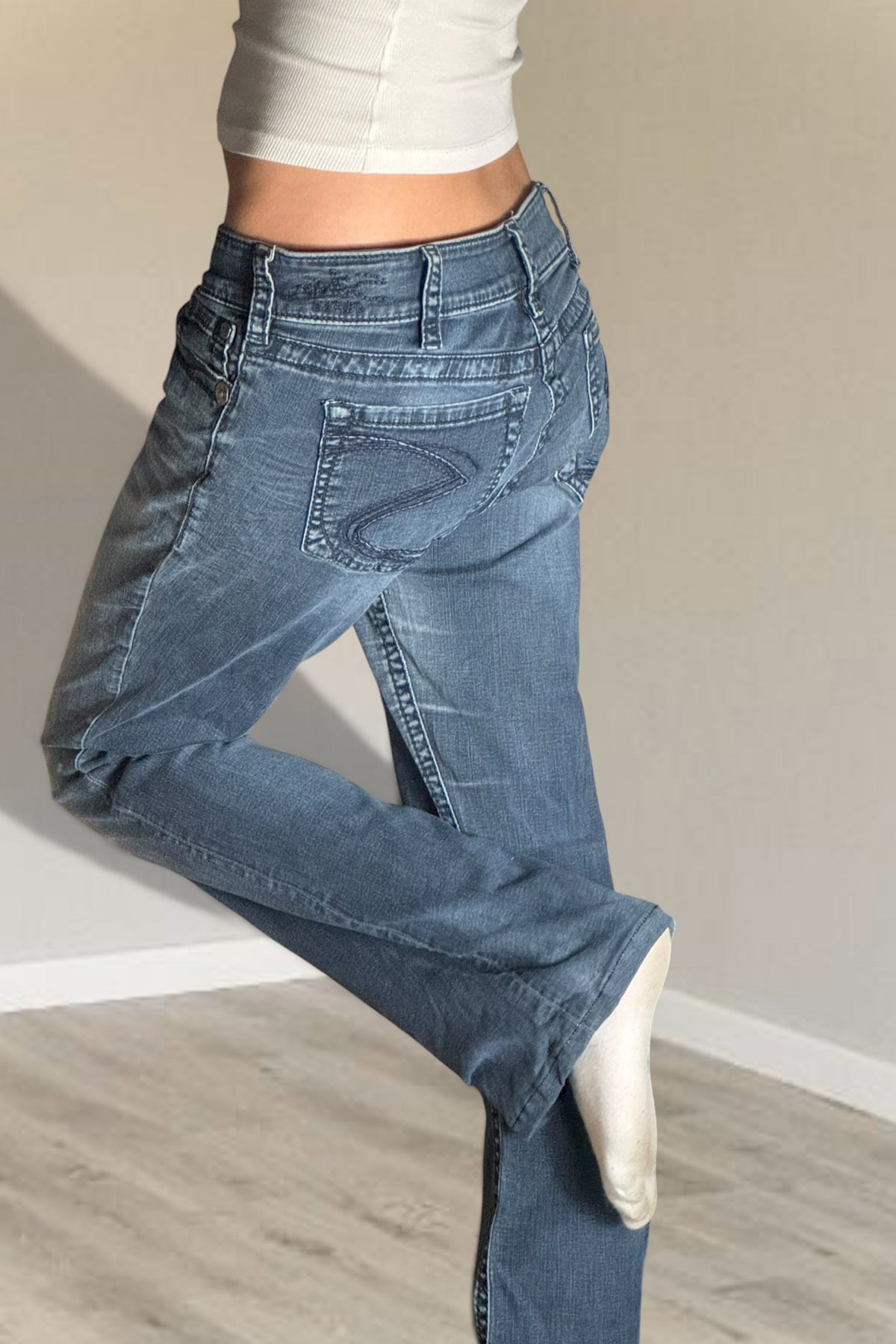 Lågmidjade jeans stl: S/M