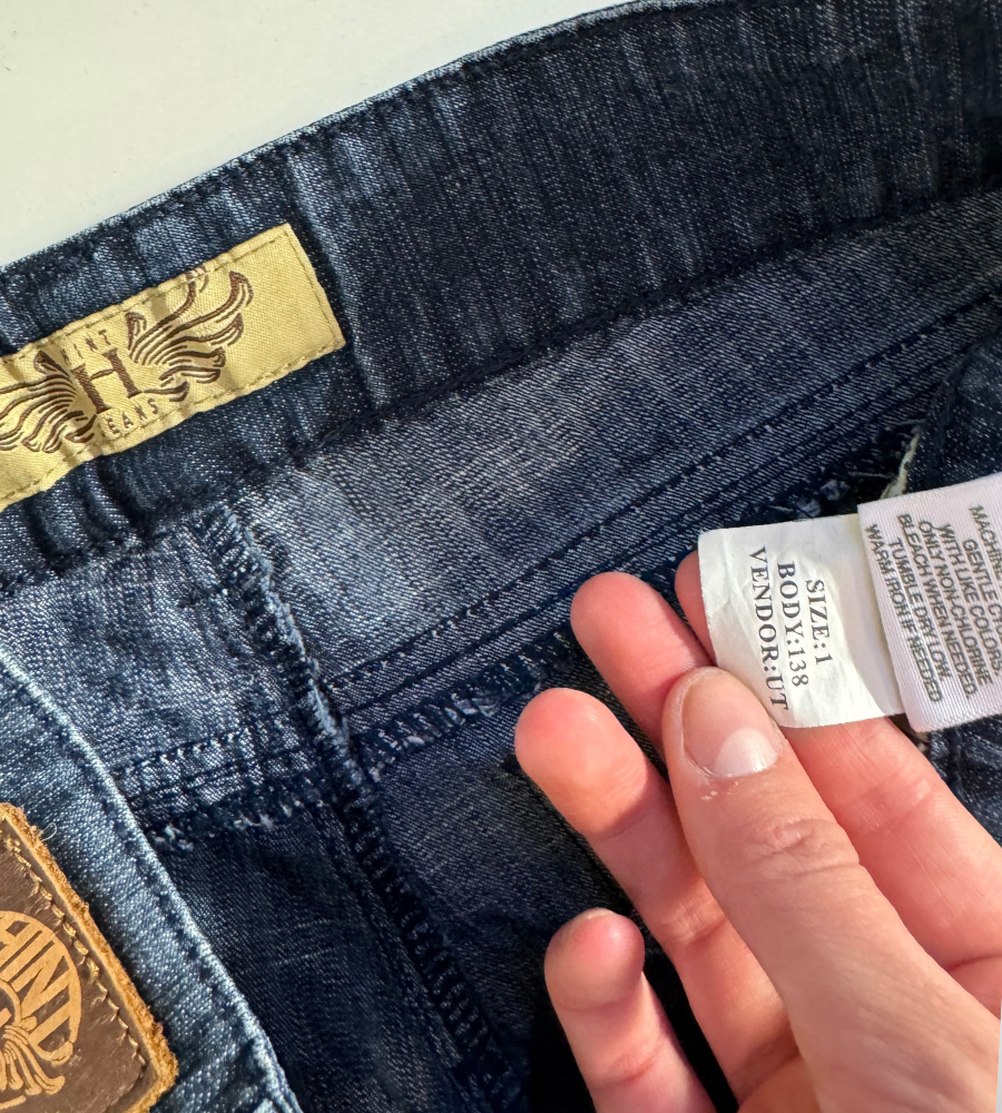 Lågmidjade jeans–stl: S