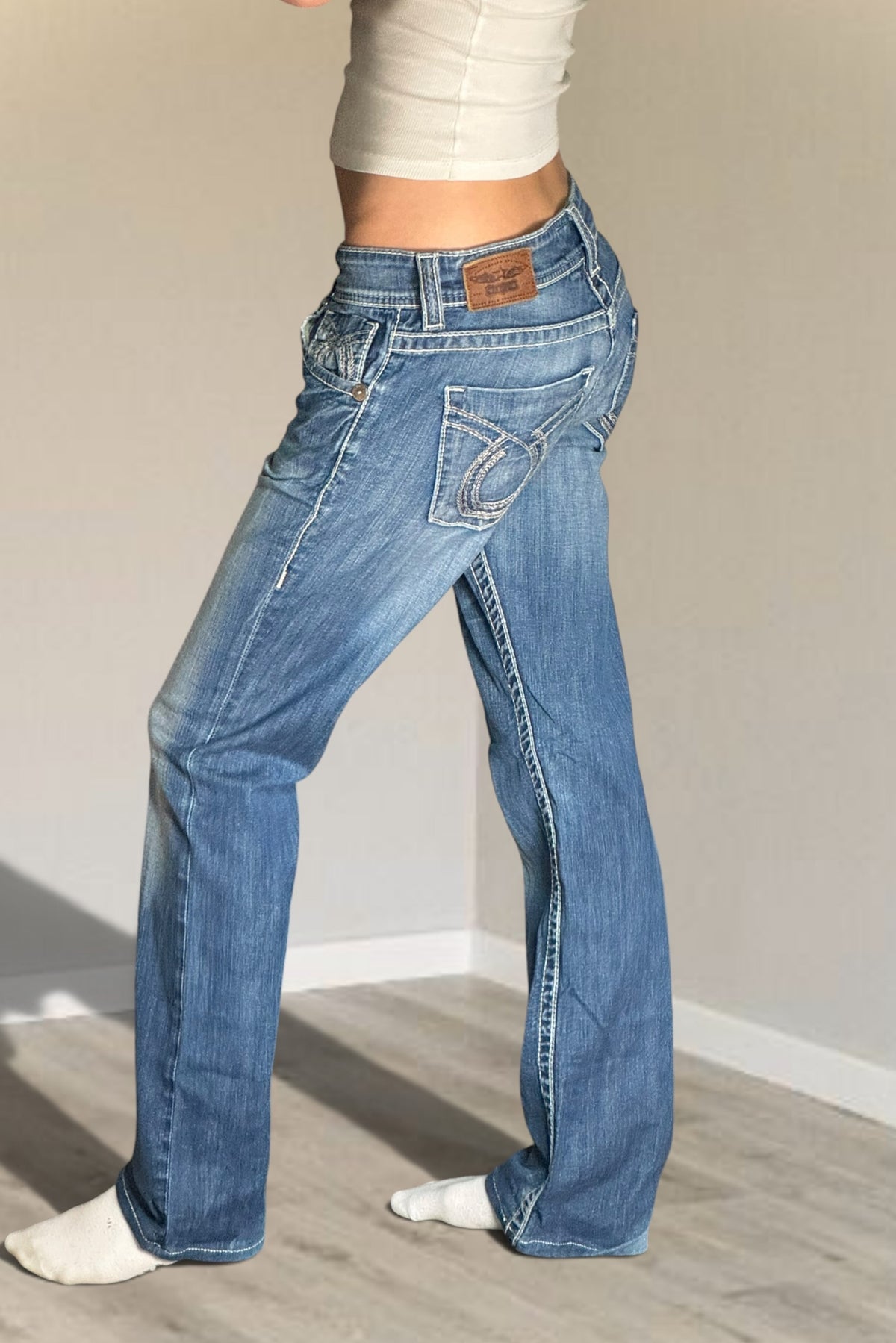 Lågmidjade jeans stl: S