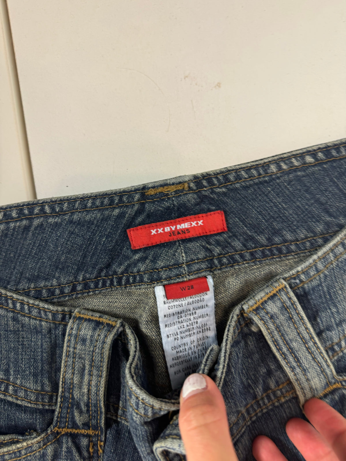 Lågmidjade jeans–stl: M