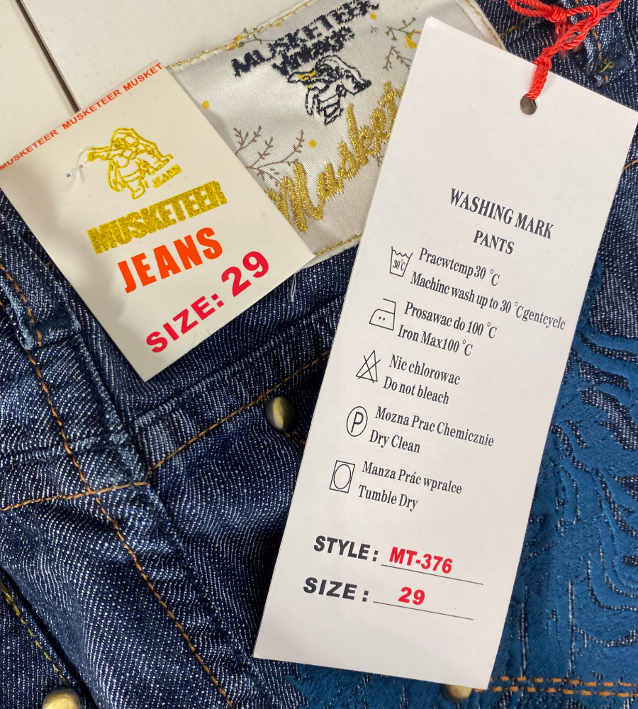Lågmidjade jeans–stl: S