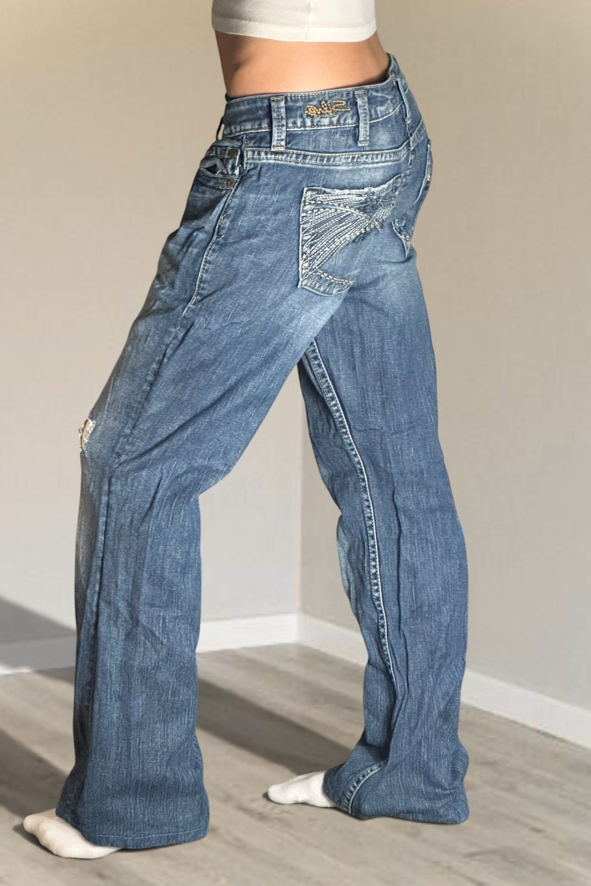 Lågmidjade jeans stl: S