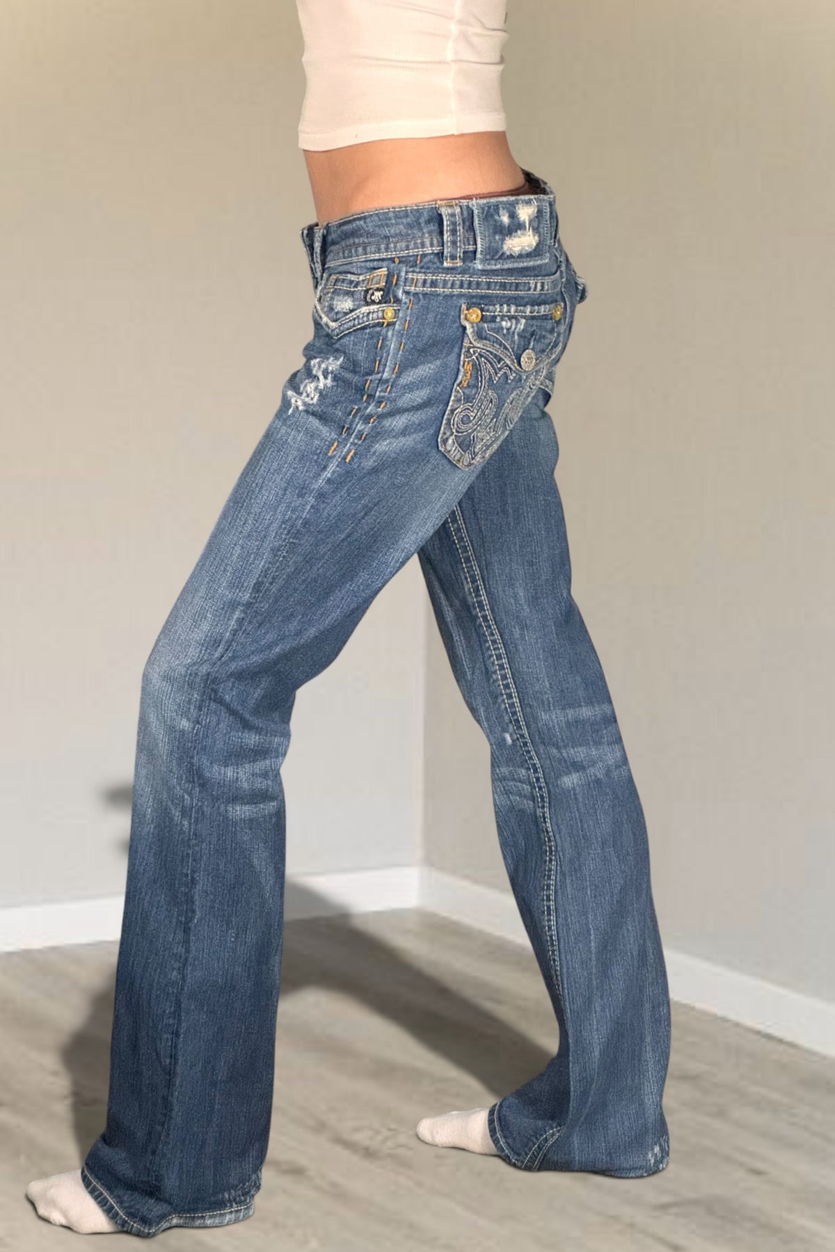 Lågmidjade jeans stl: S