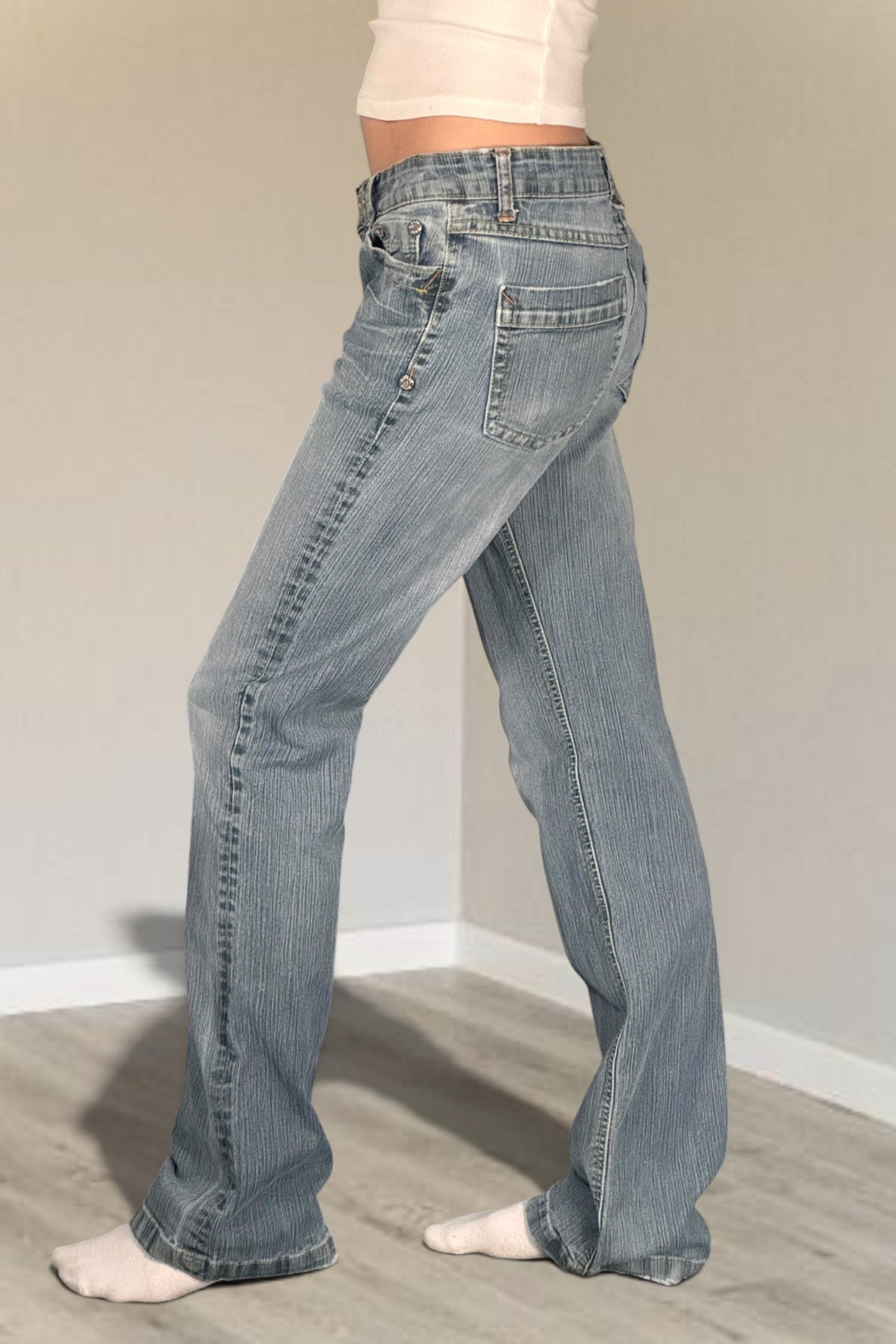 Utsvängda jeans stl: XS