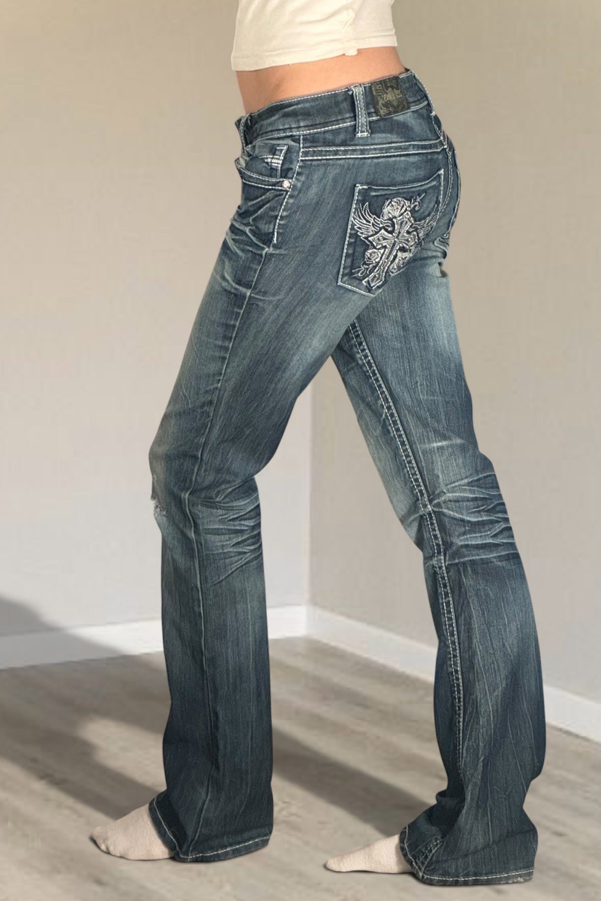 Lågmidjade jeans stl: S