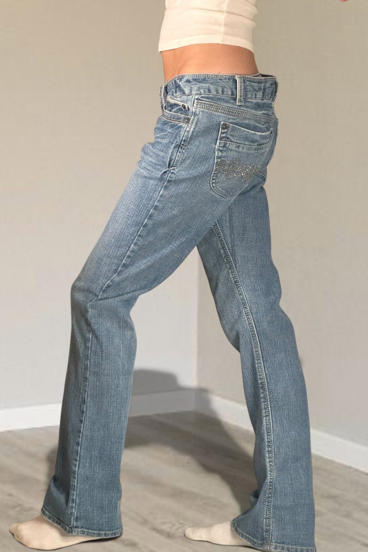 Lågmidjade jeans stl: S