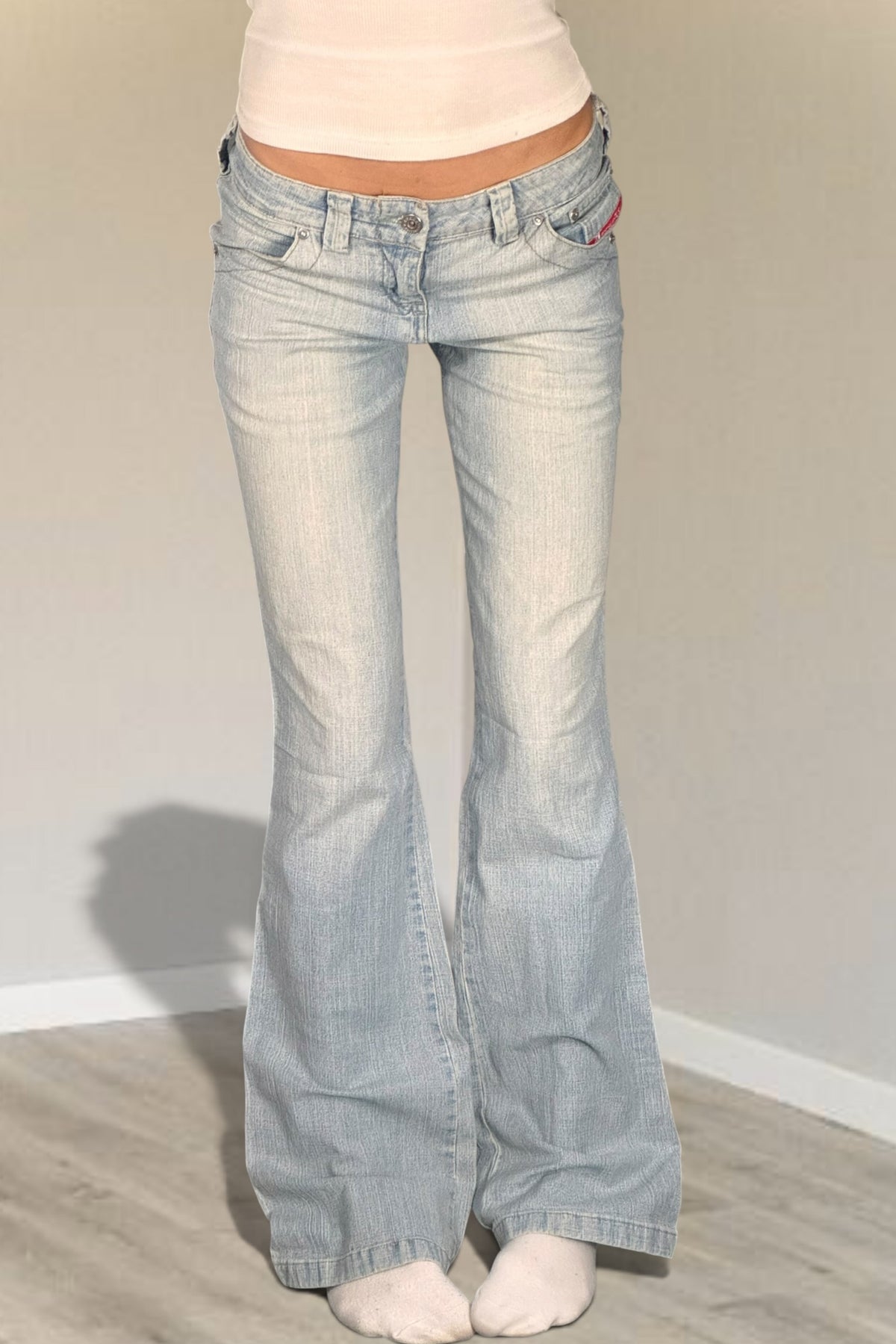 Utsvängda jeans stl: XS