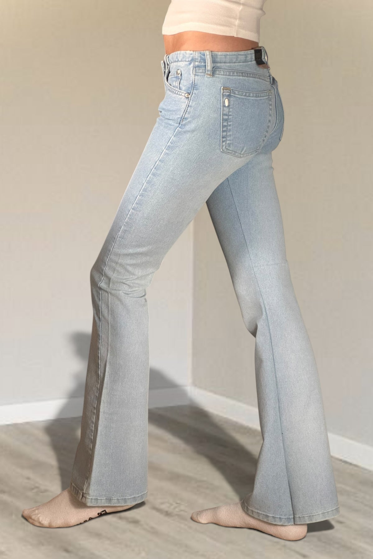 Utsvängda jeans stl: XS