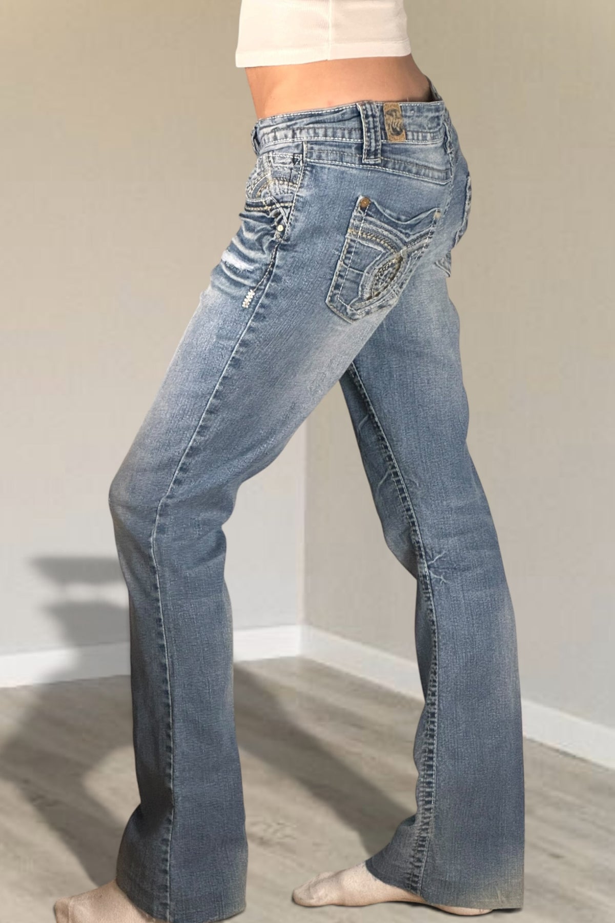 Low-rise jeans size: S