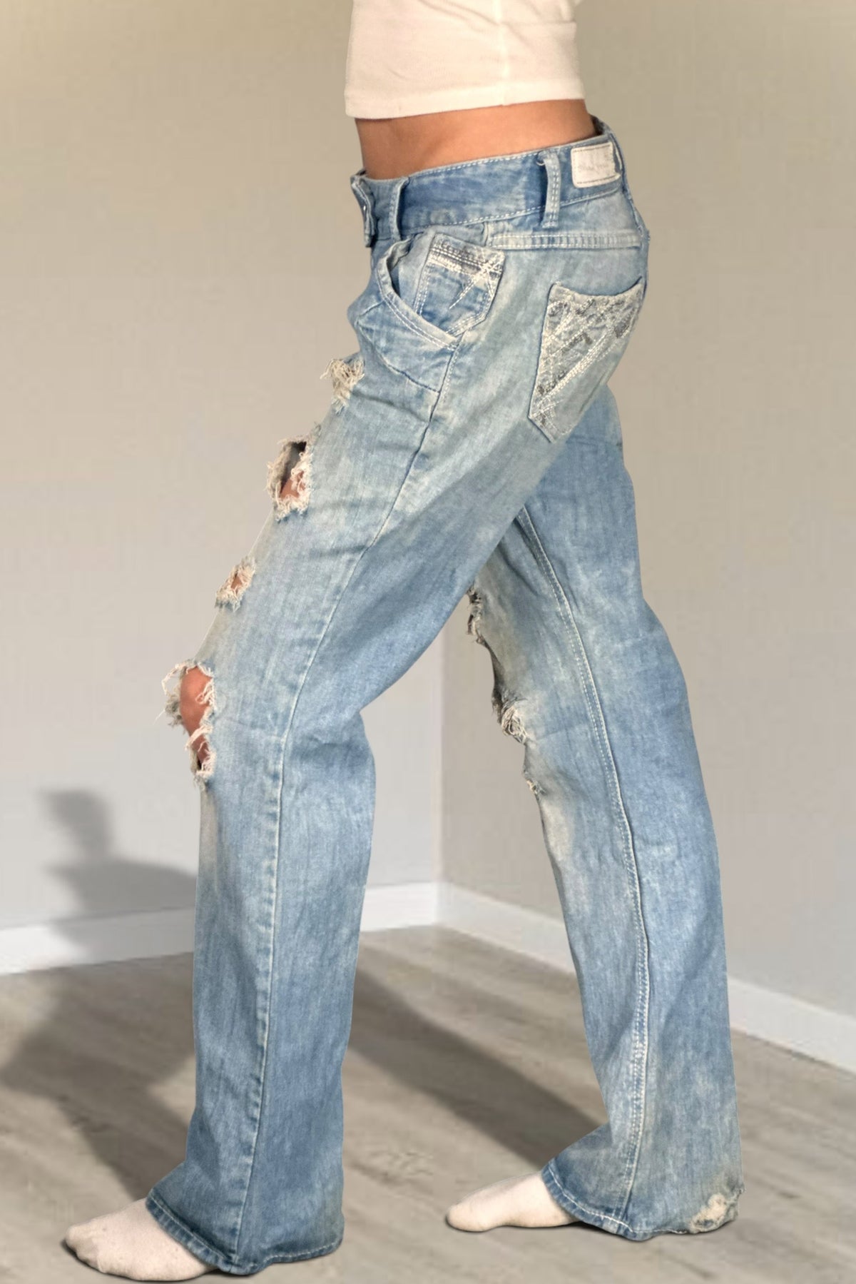 Lågmidjade jeans stl: S