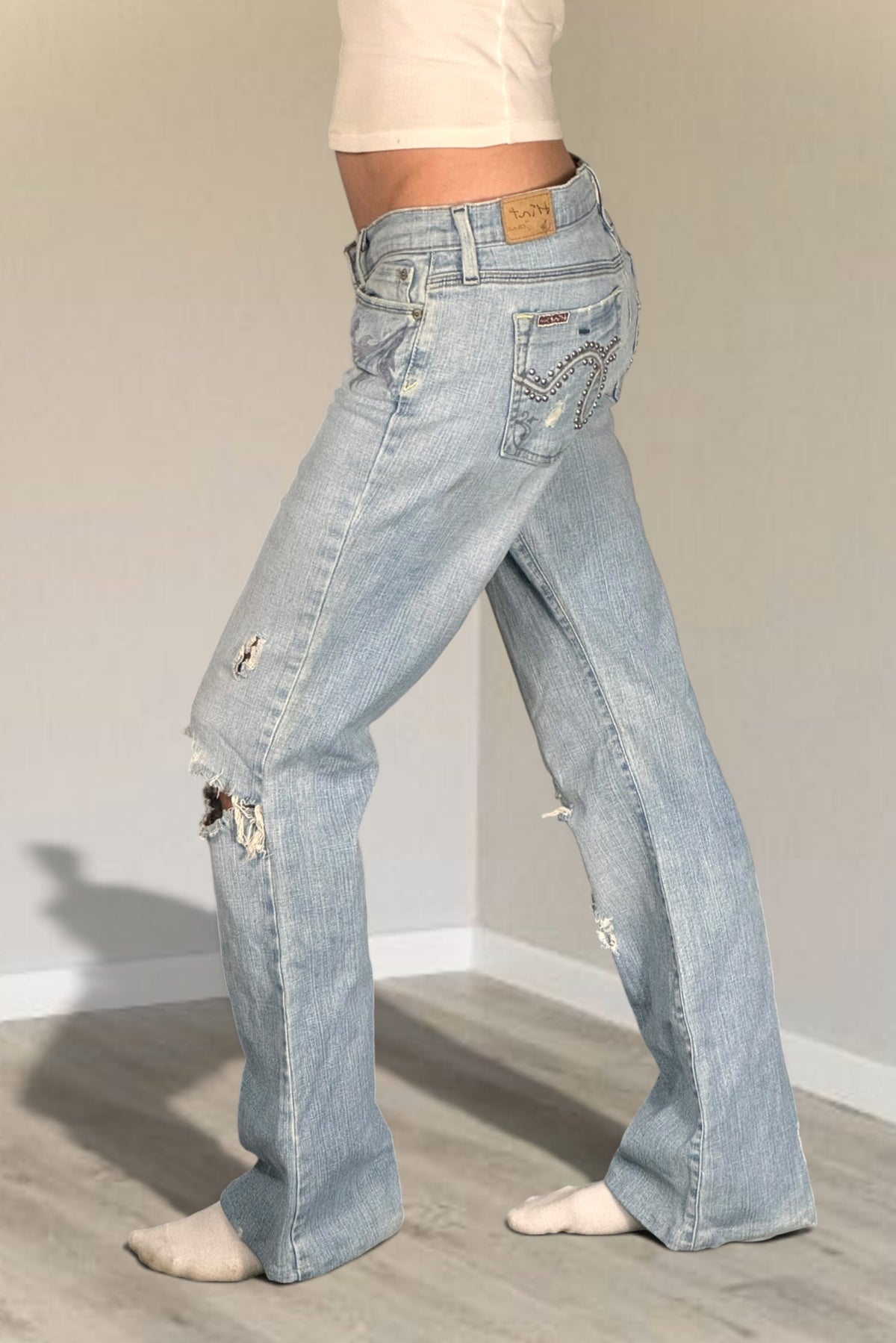 Lågmidjade jeans stl: S