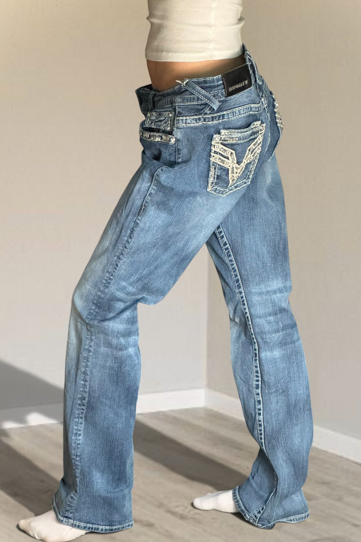 Lågmidjade jeans stl: L