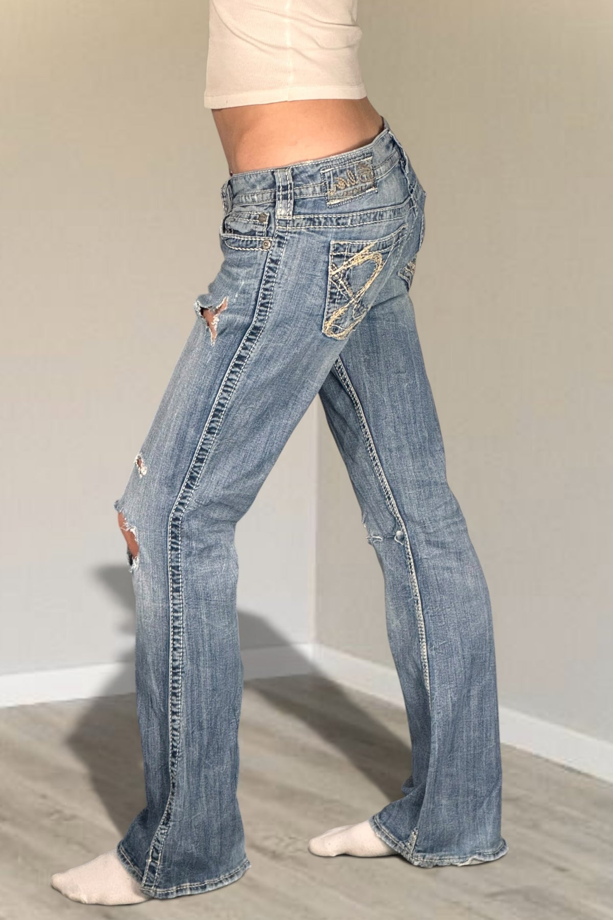Lågmidjade jeans stl: S