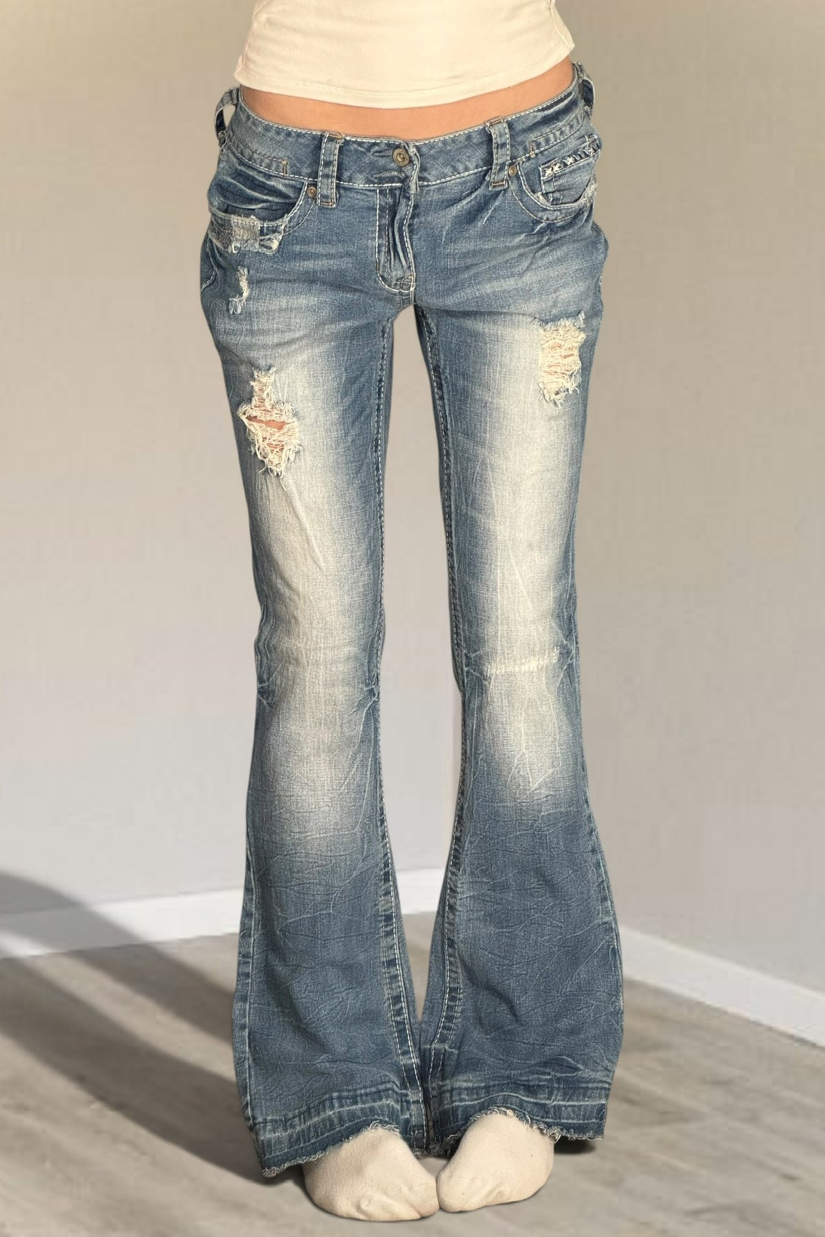 Lågmidjade jeans stl: S/M