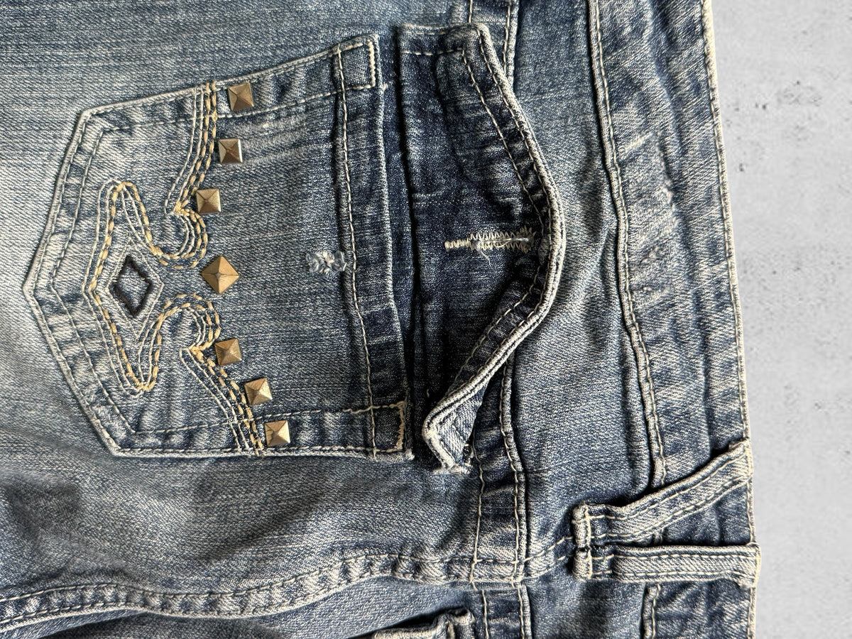 Utsvängda jeans stl: S
