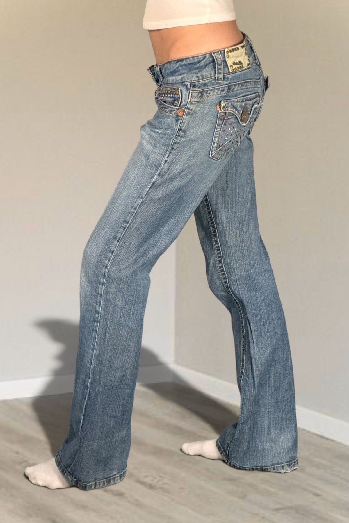 Lågmidjade jeans stl: S