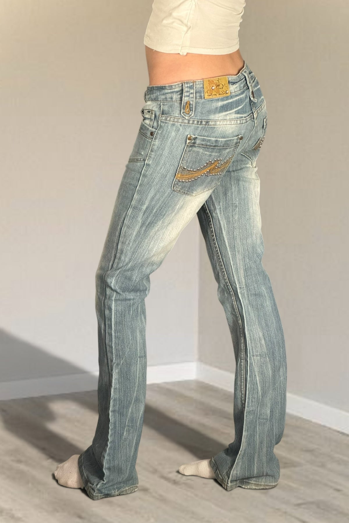 Lågmidjade jeans stl: S/M