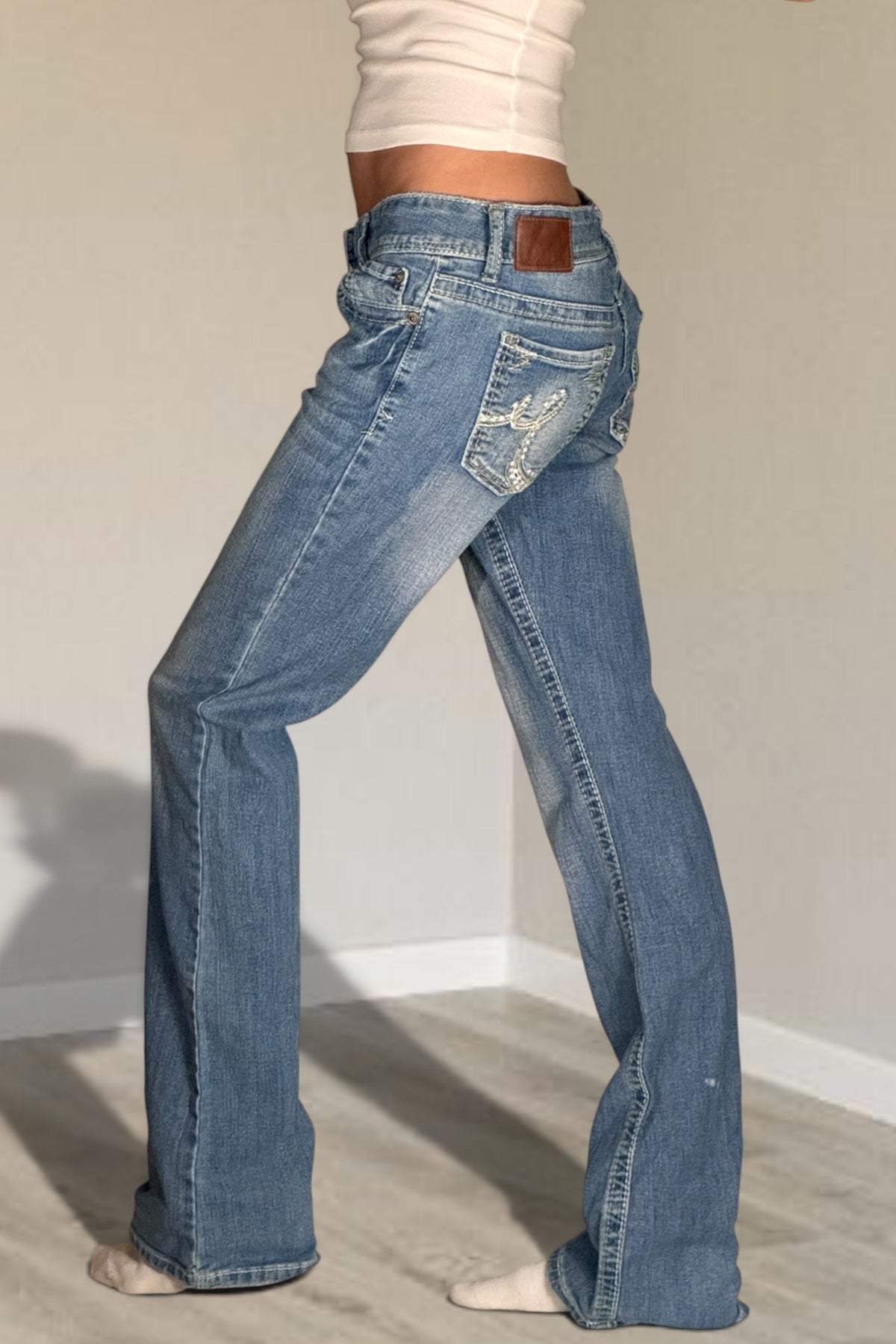 Lågmidjade jeans stl: S