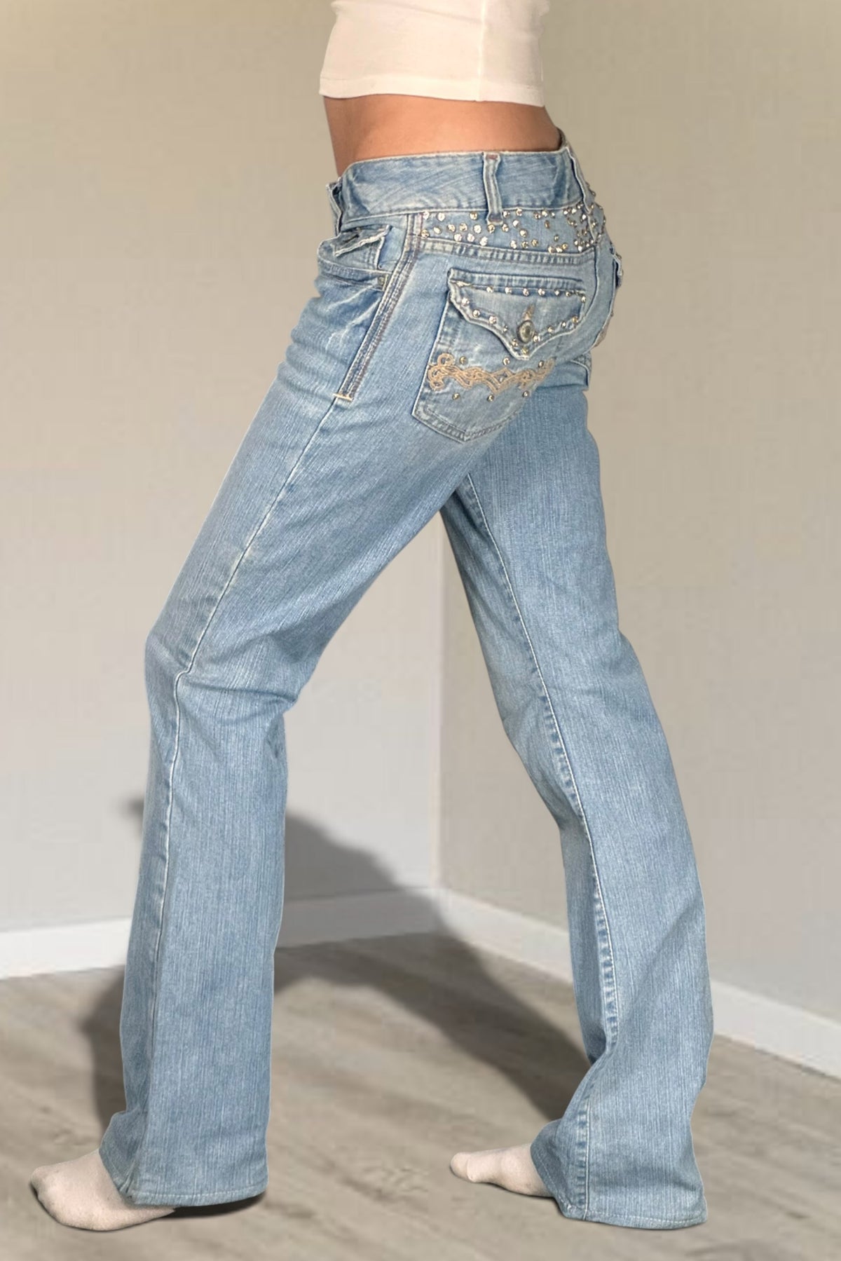 Lågmidjade jeans stl: S