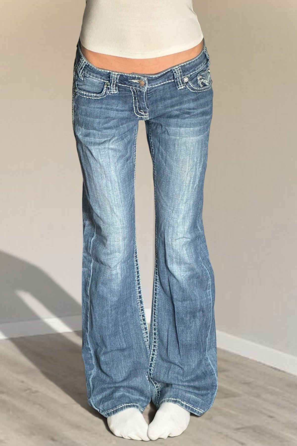 Lågmidjade jeans stl: S