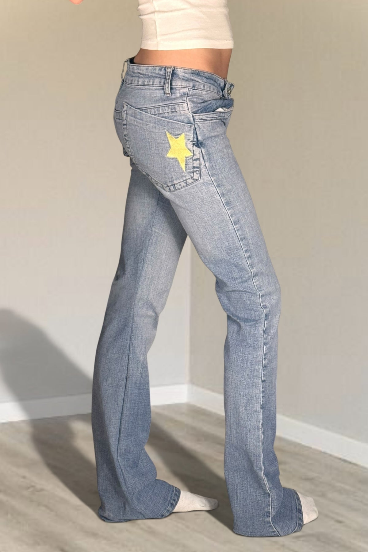 Lågmidjade jeans stl: S