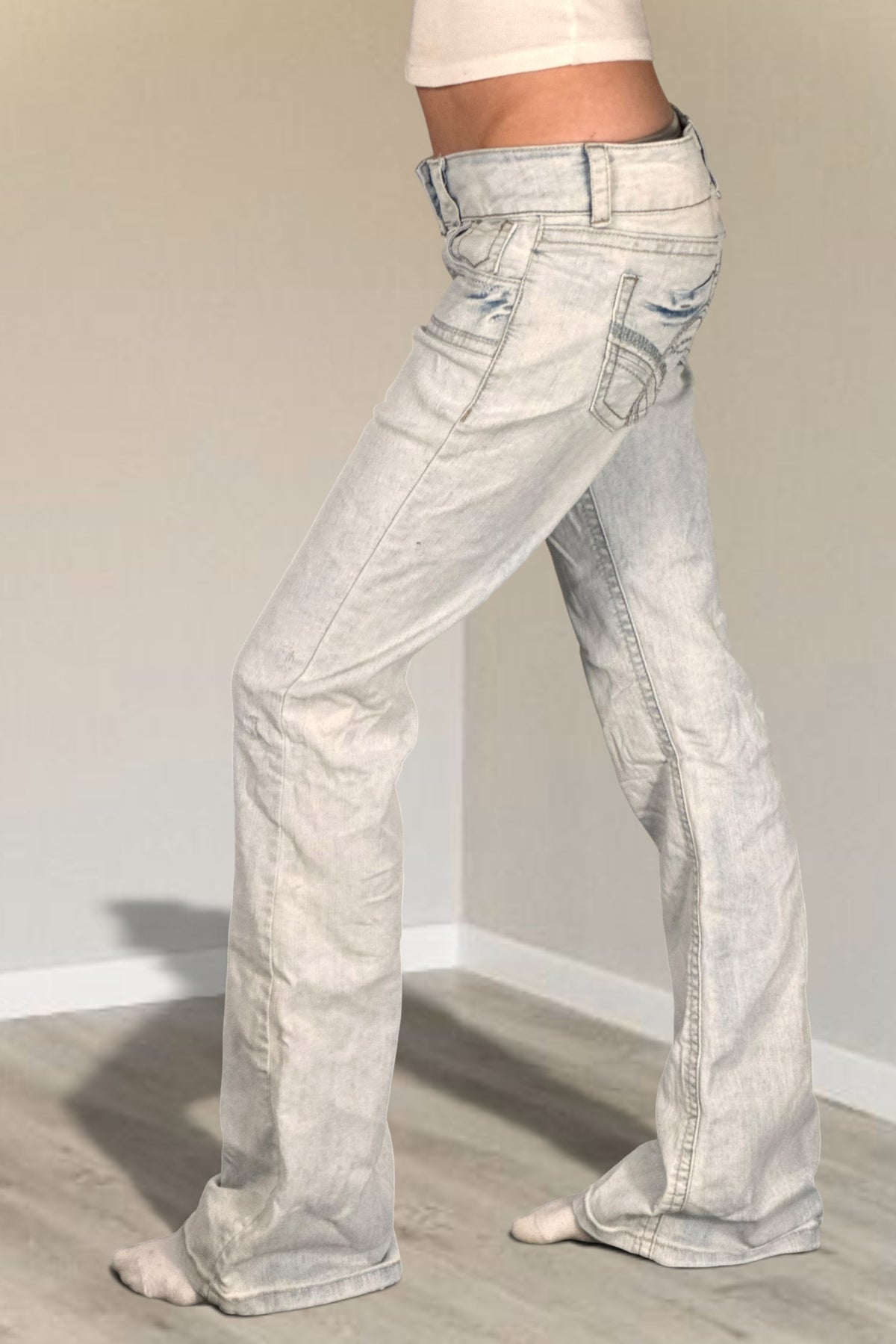 Lågmidjade jeans stl: S/M