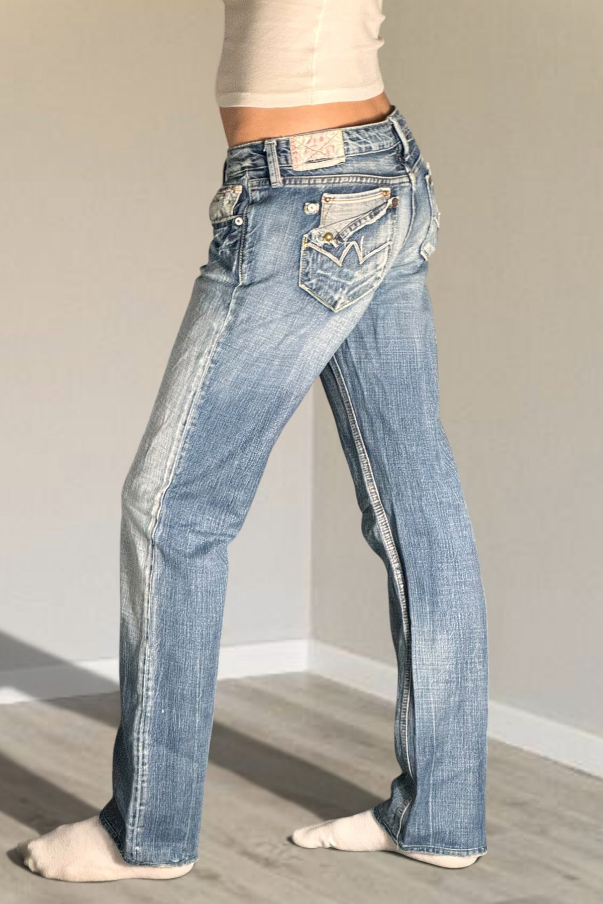 Lågmidjade jeans stl: S/M