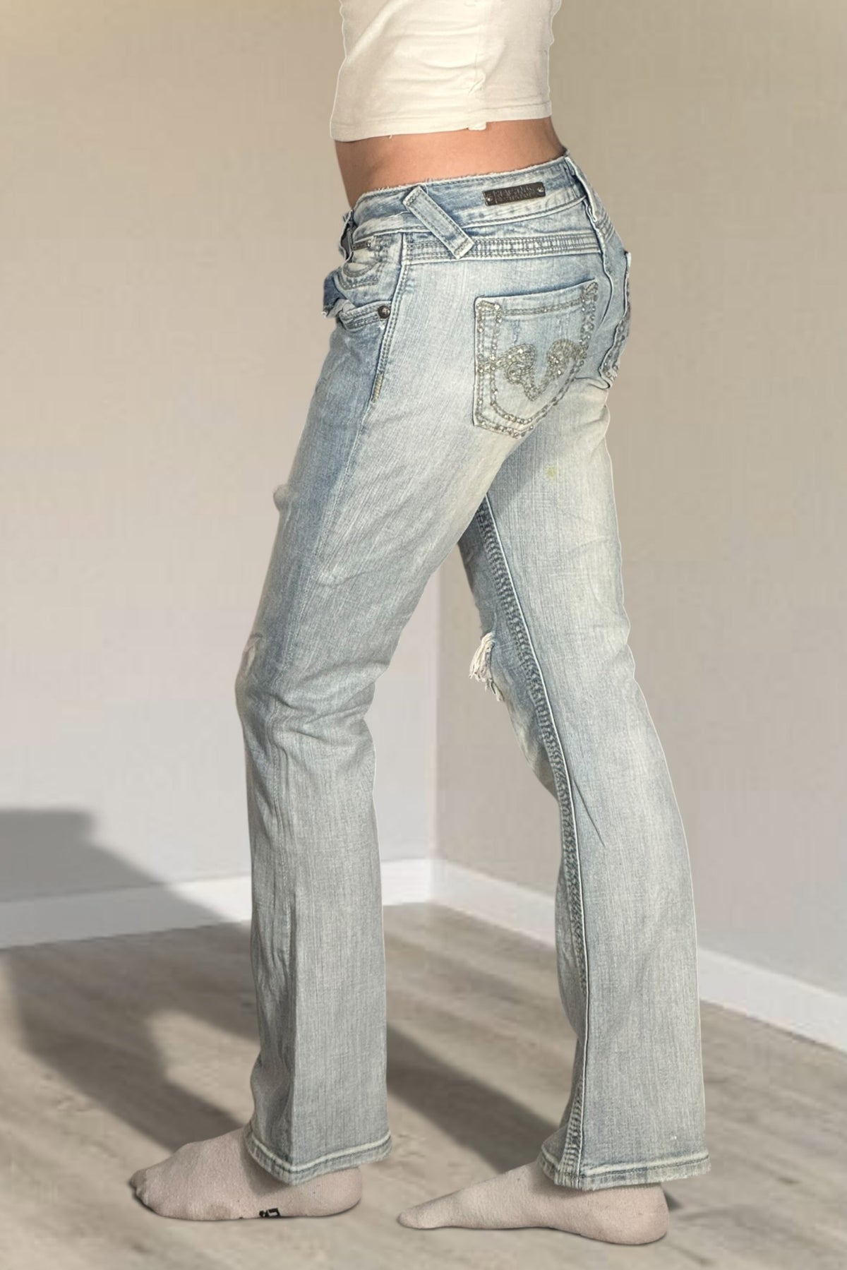 Lågmidjade jeans stl: XS