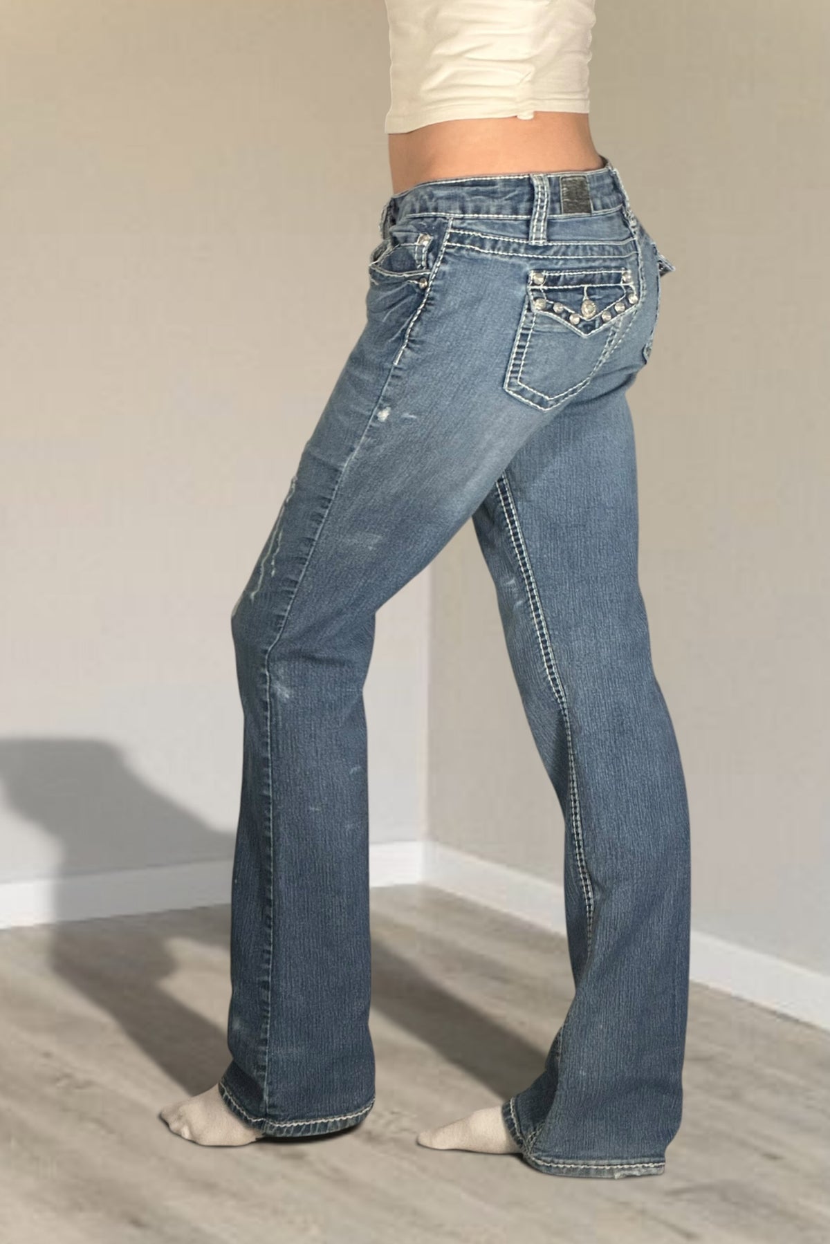 Low-rise jeans size: S