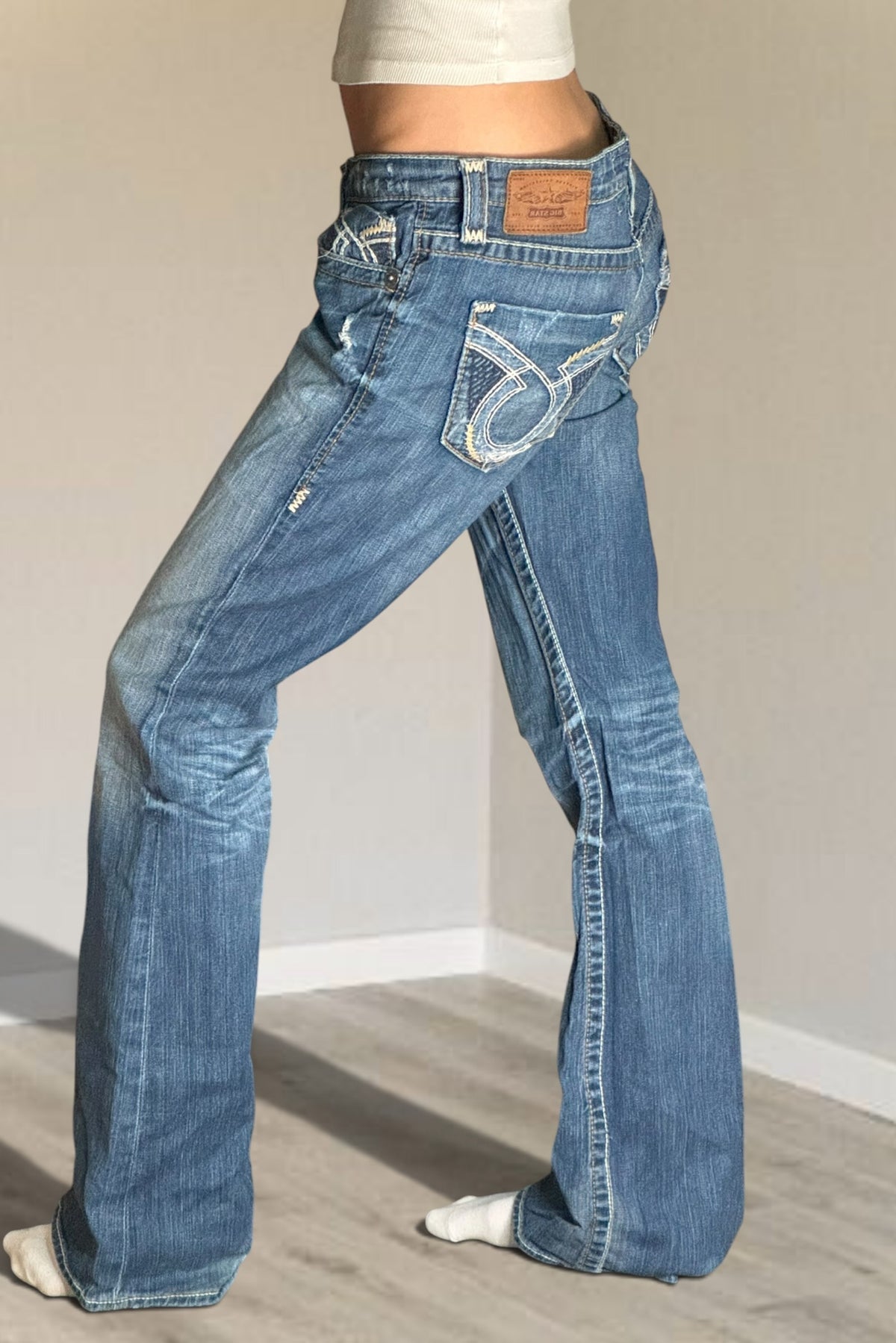 Lågmidjade jeans stl: M