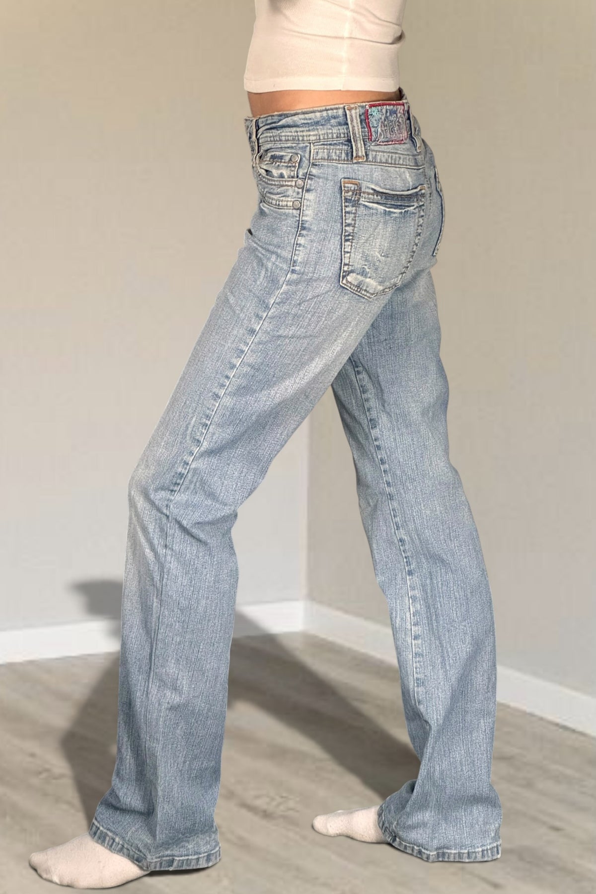 Utsvängda jeans stl: XS