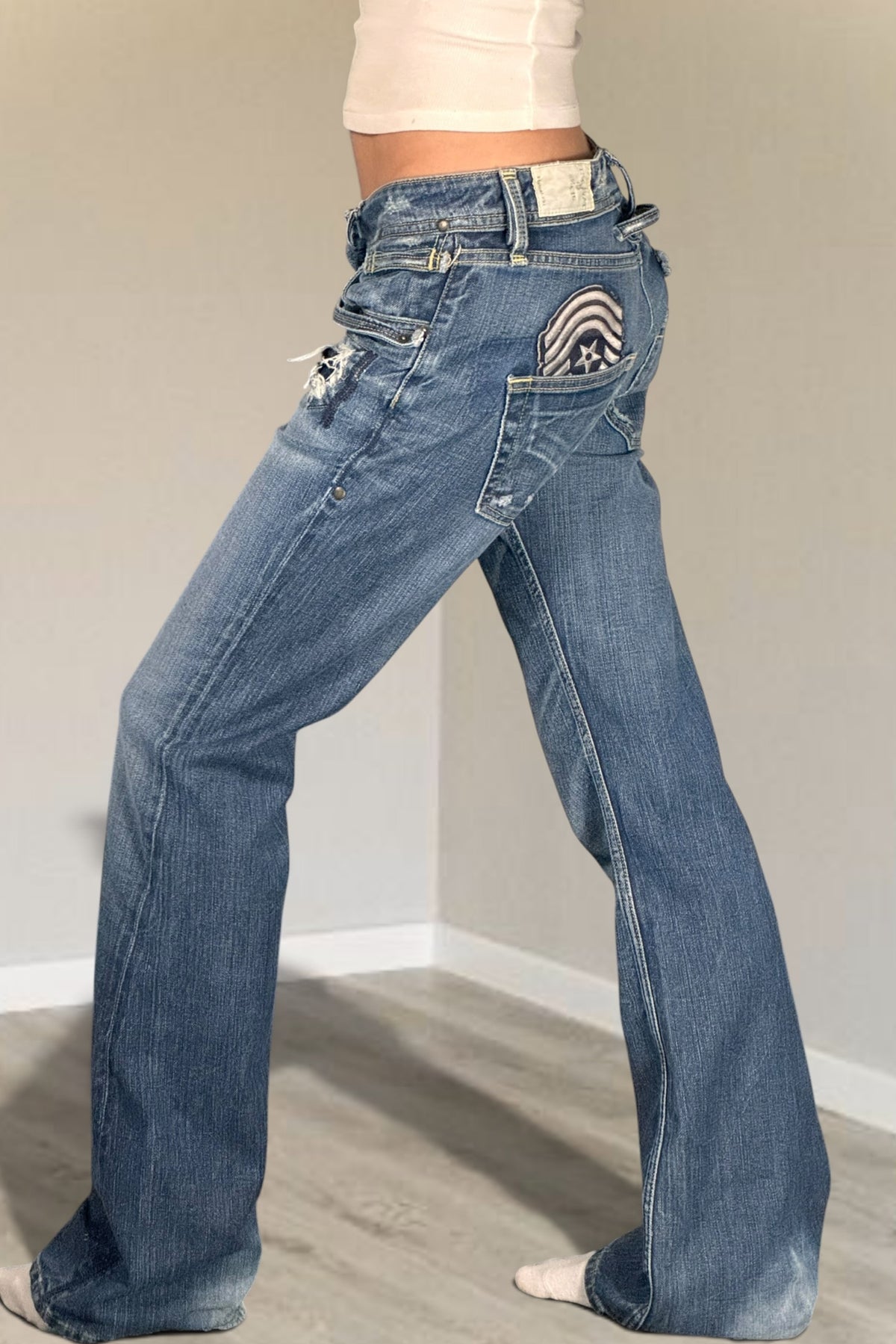 Lågmidjade jeans stl: S