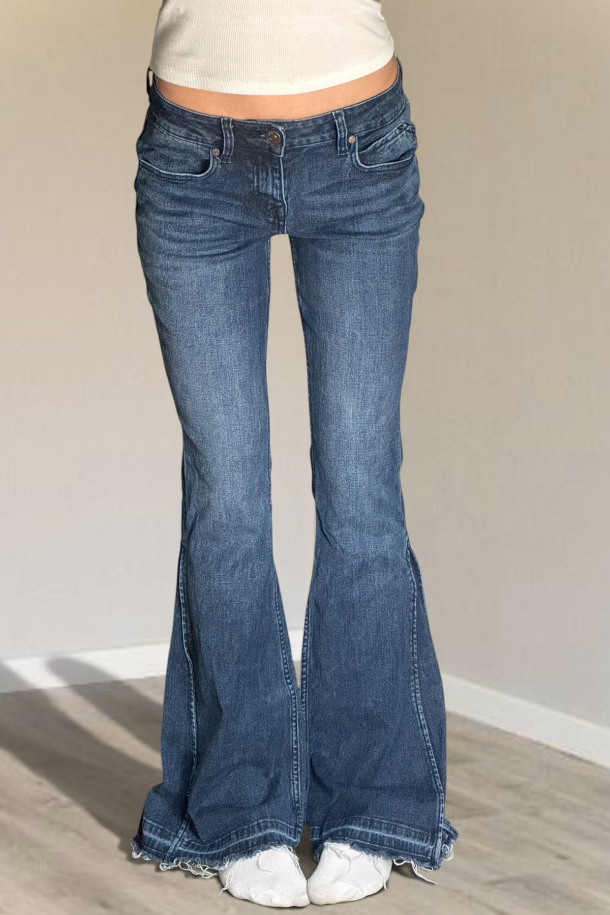 Utsvängda jeans stl: XXS