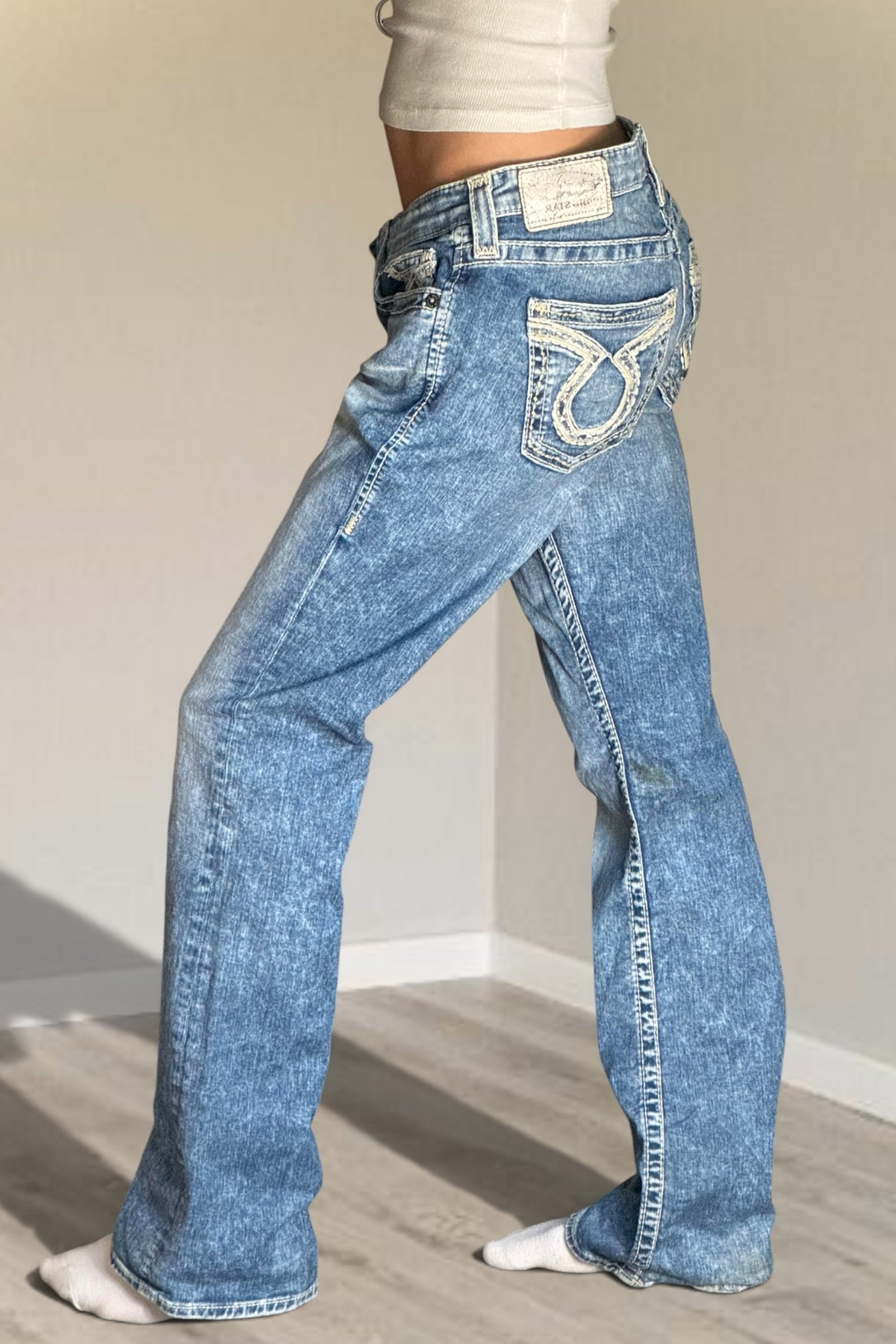 Lågmidjade jeans stl: M