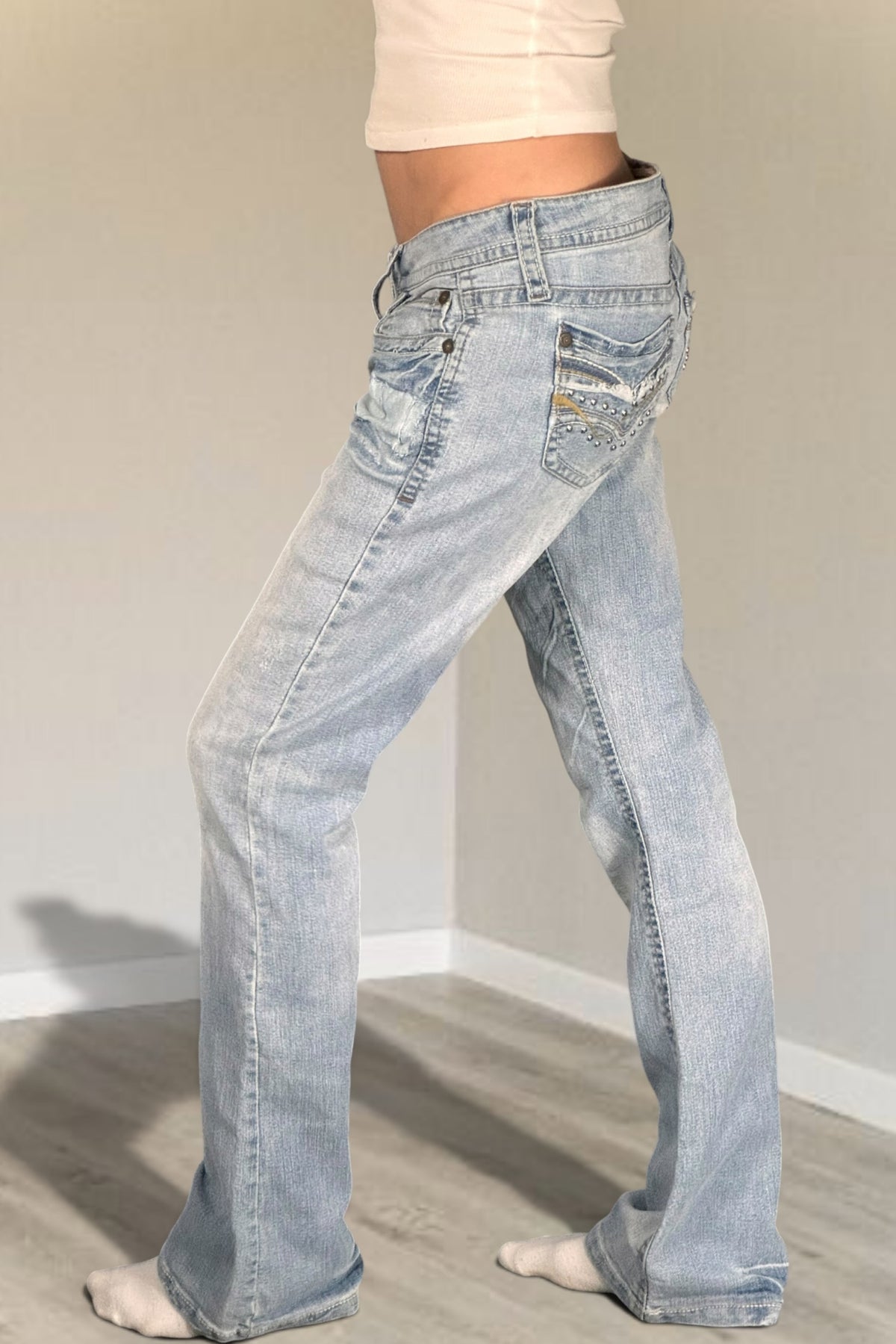 Lågmidjade jeans stl: S/M