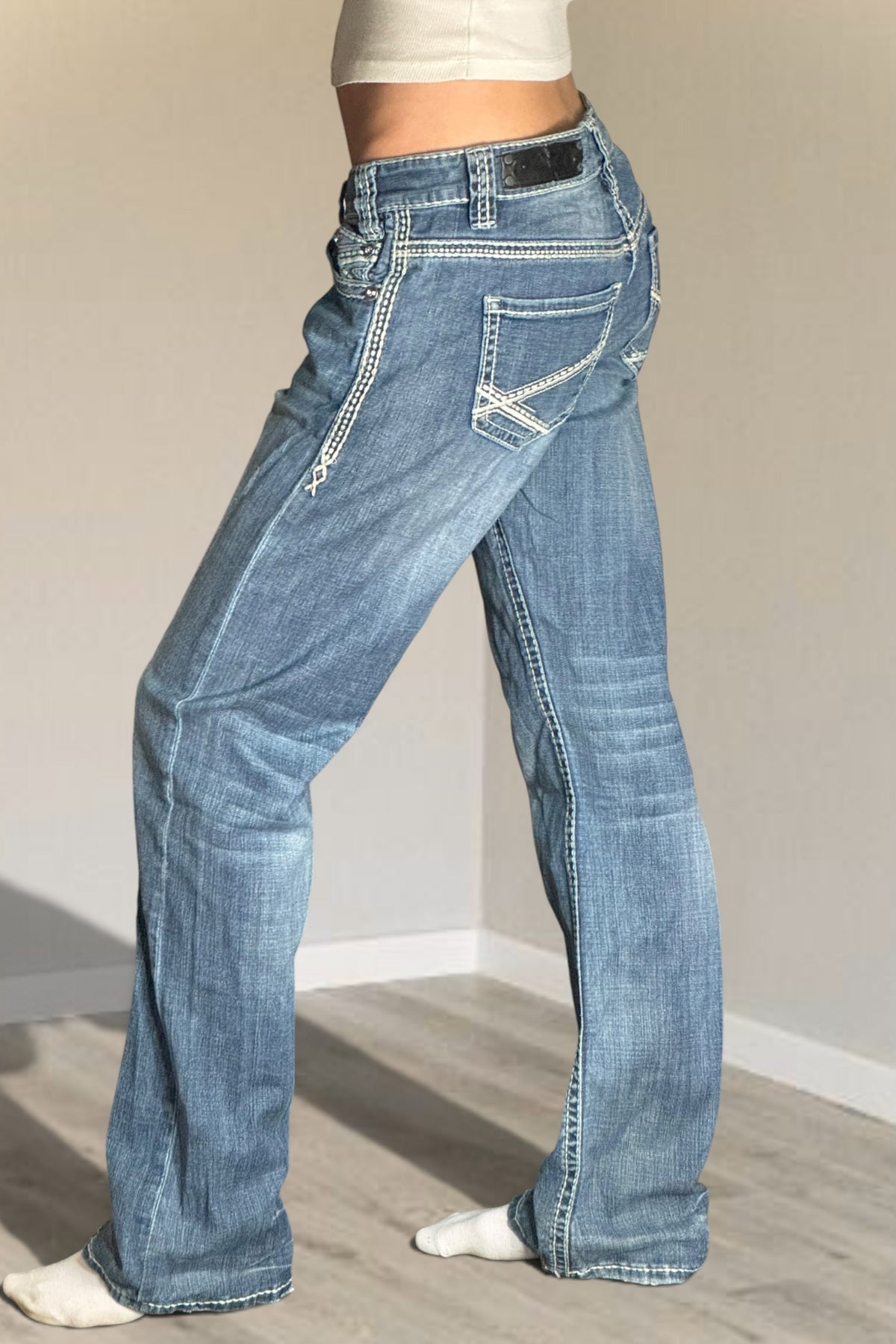 Lågmidjade jeans stl: S