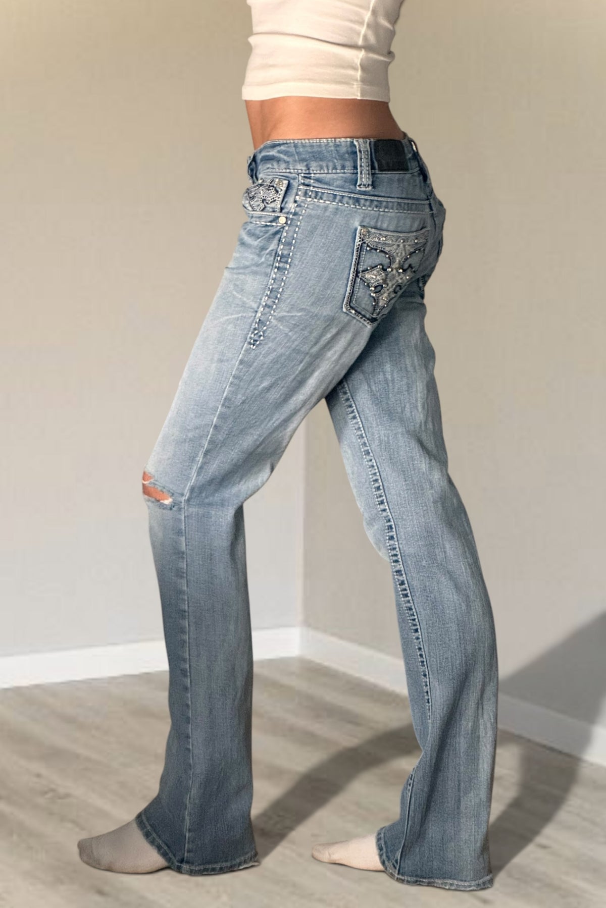 Lågmidjade jeans stl: XS