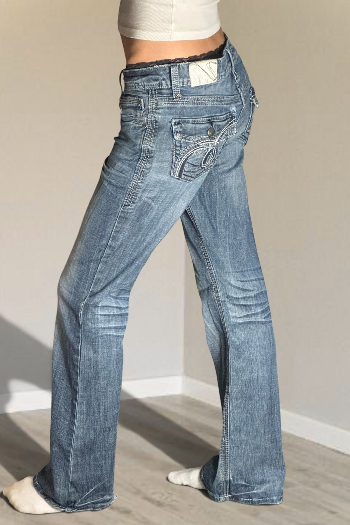 Lågmidjade jeans stl: S
